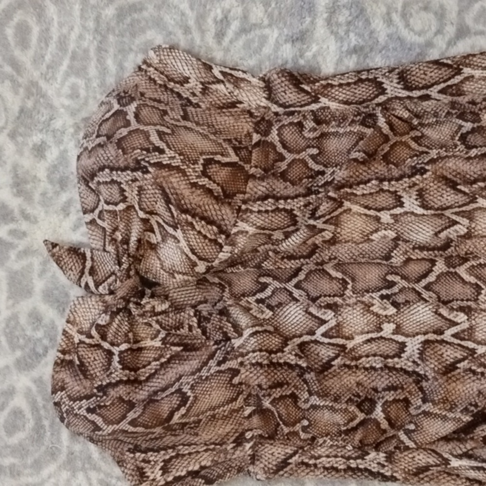 Women's print snakeskin bathing suit new sz l